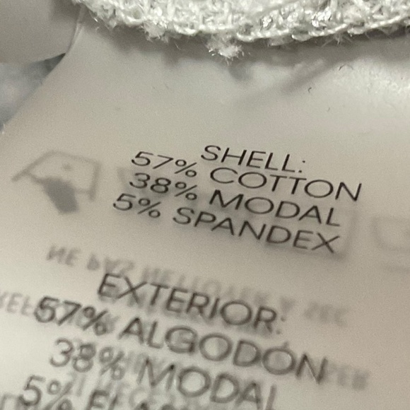 Karl Lagerfeld Paris Large Foiled Metallic Hoodie Light Heather silver - Picture 11 of 11